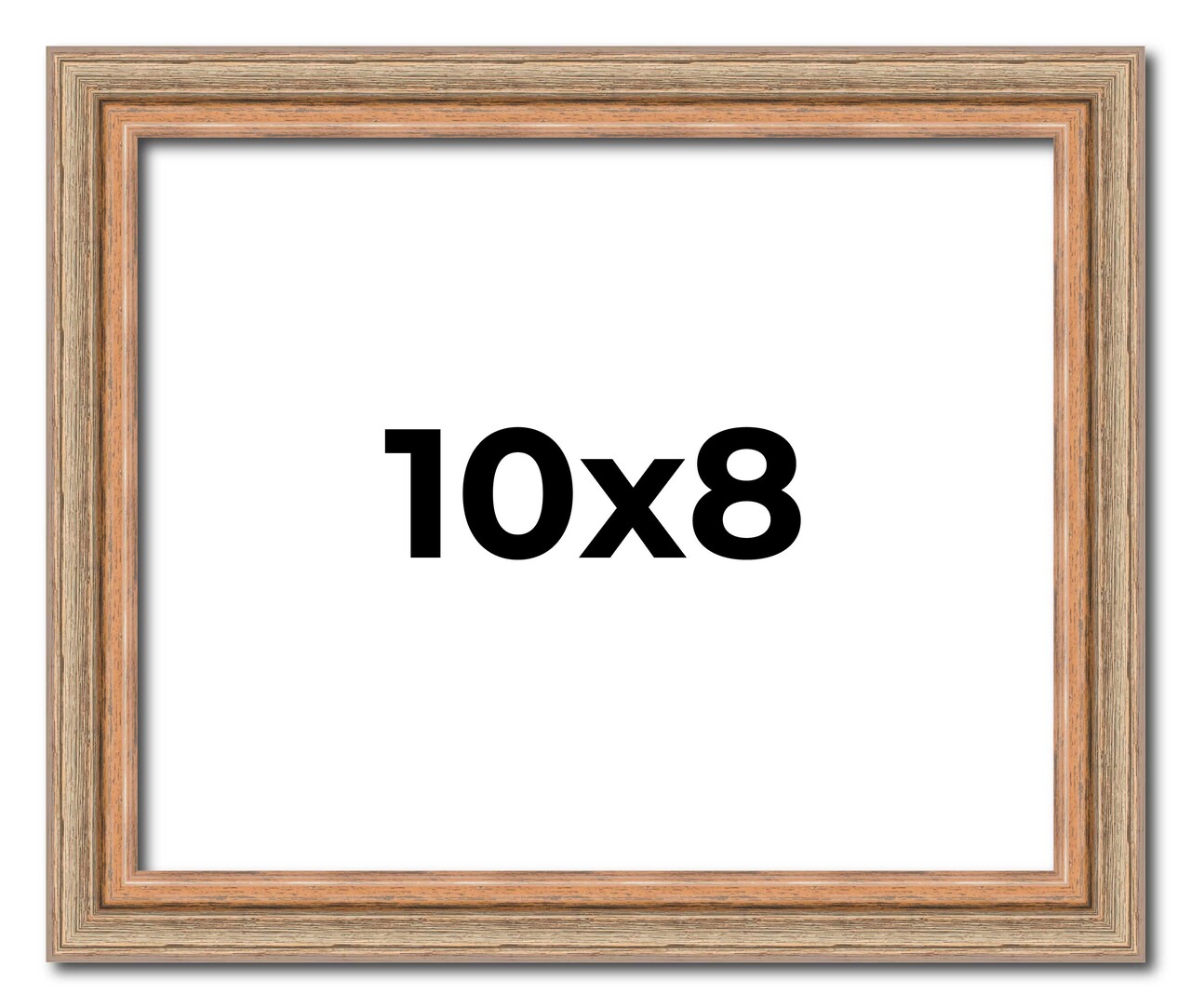 Photo Size Deco Brown Picture Frame - UV Acrylic, Foam Board Backing, Hanging Hardware